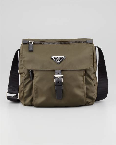 prada vela nylon messenger bag.